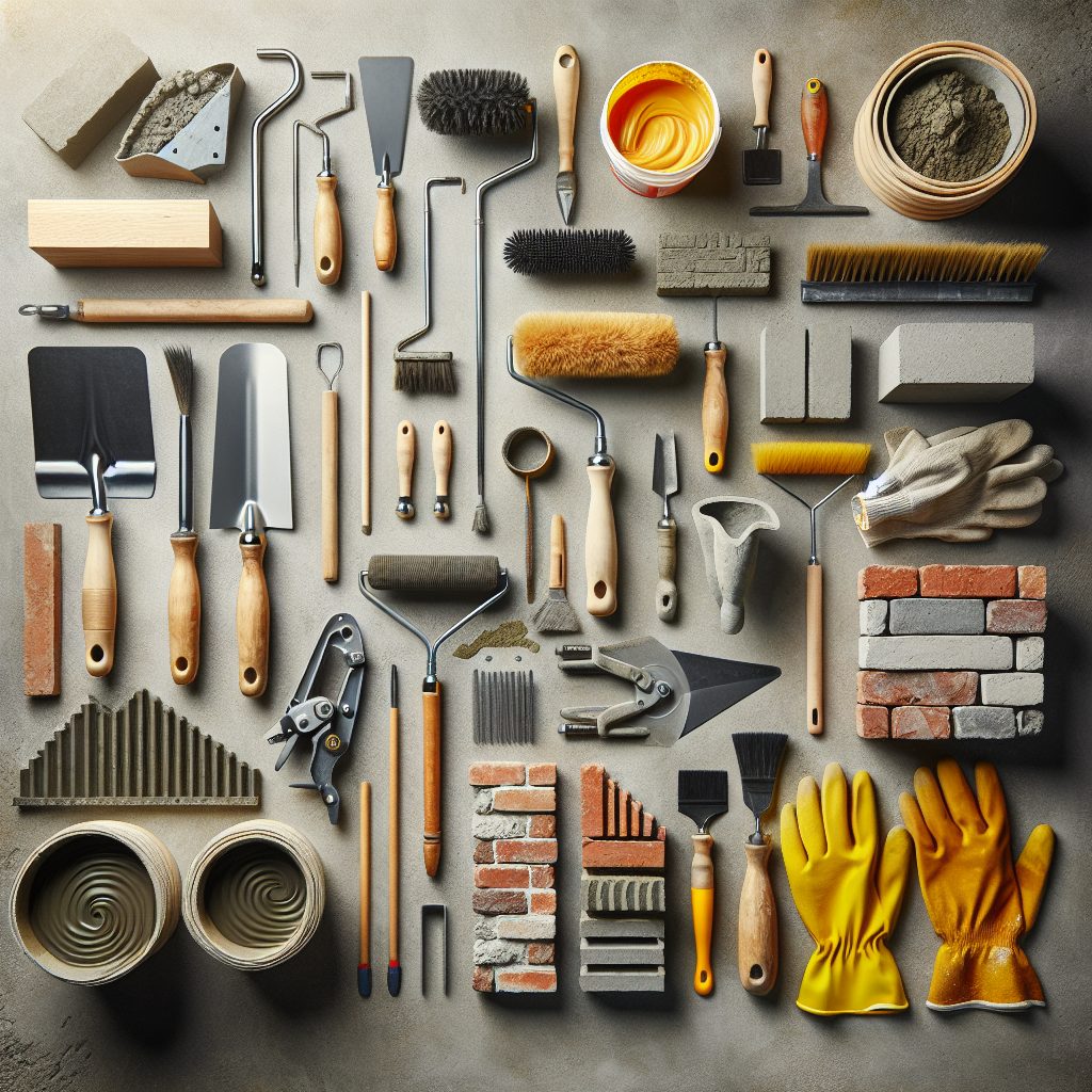 Professional masonry restoration tools and materials