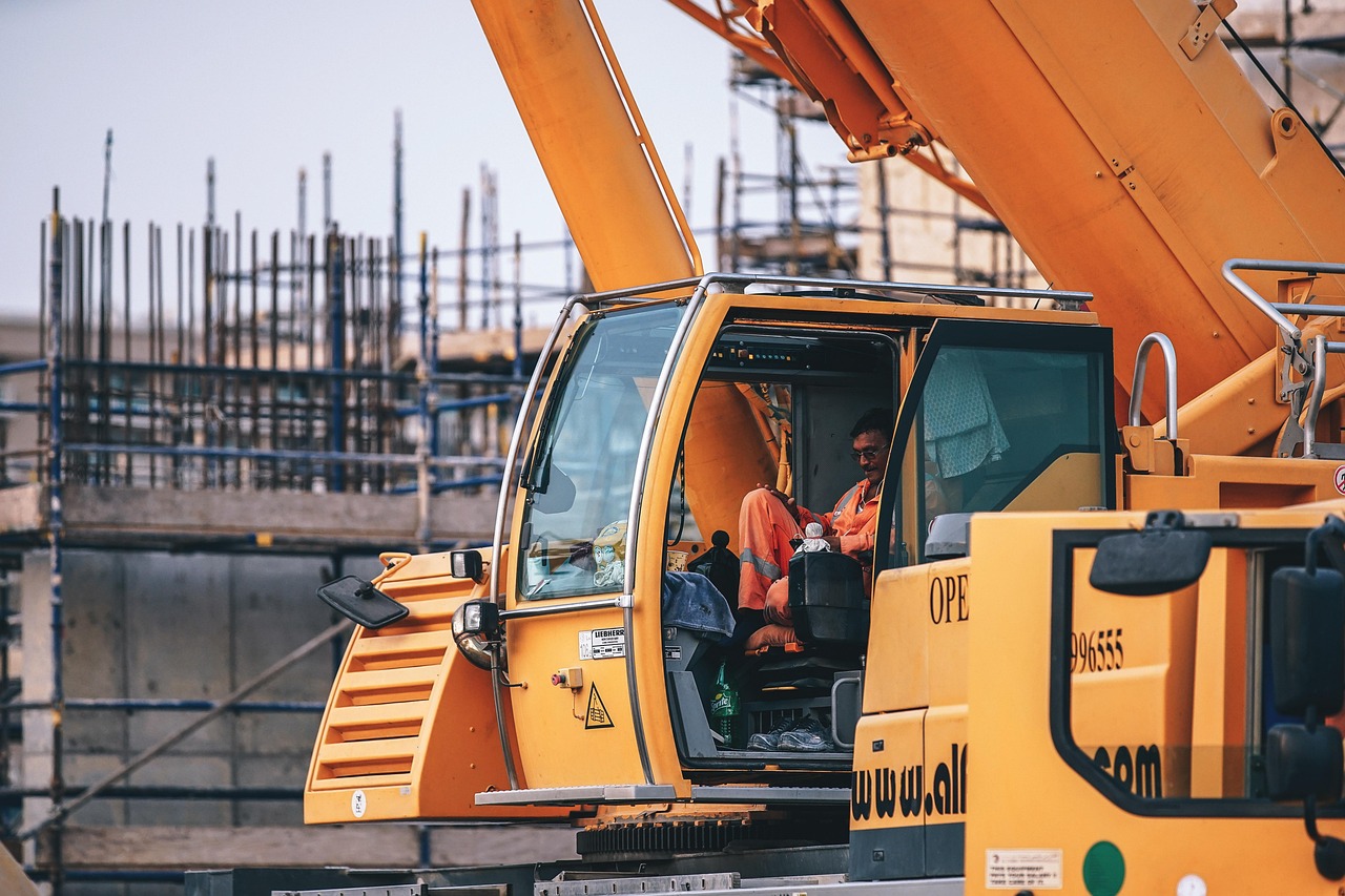 Professional construction workers on renovation site